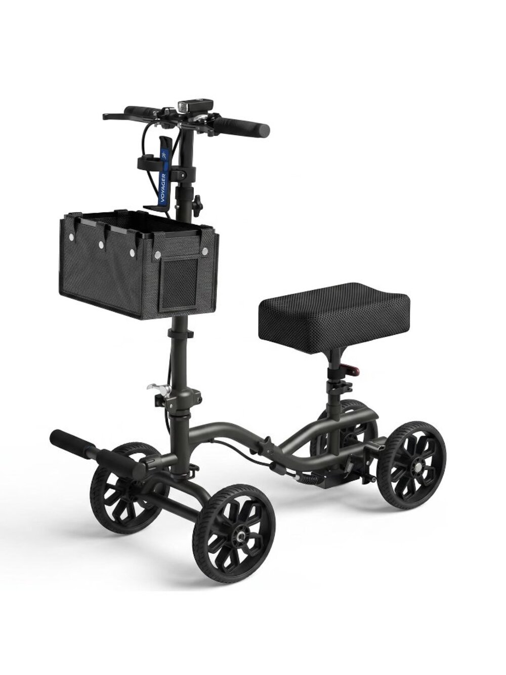 NEW Ablecare Folding Compact Adult Cushion Seated Scooter Foot Rest Push Knee